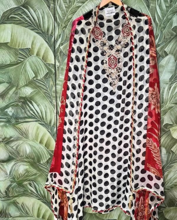 Polka dot fabric for suit